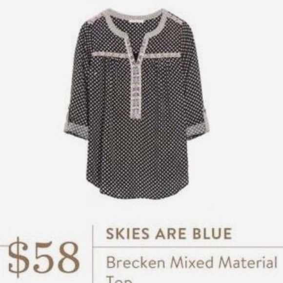 Skies Are Blue Tops - Stitch Fix Skies Are Blue Bracken Black Top
